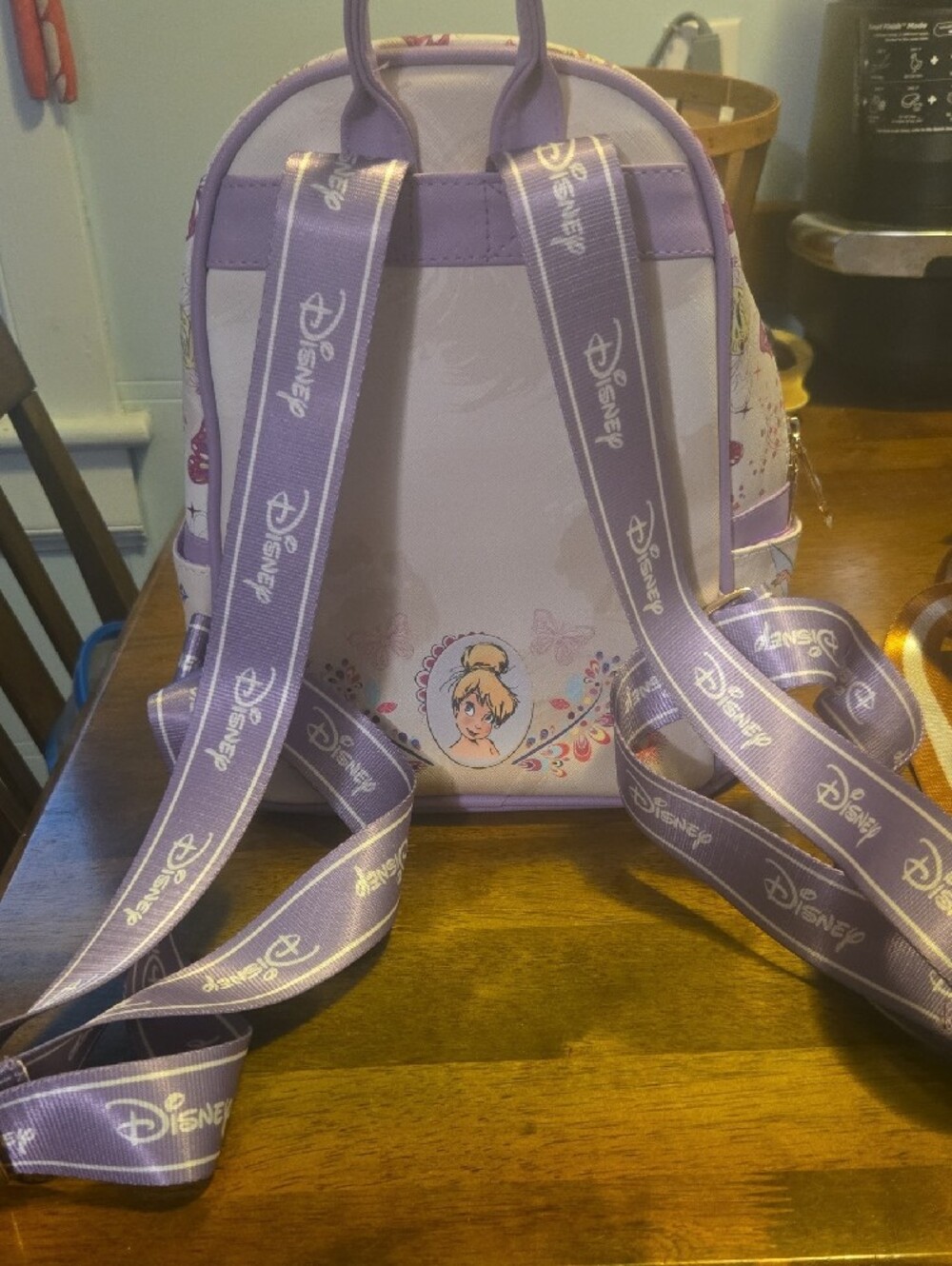 Disney Peter Pan Tinker Bell Kids Backpack - Purple & Cream - Picture 2 of 13